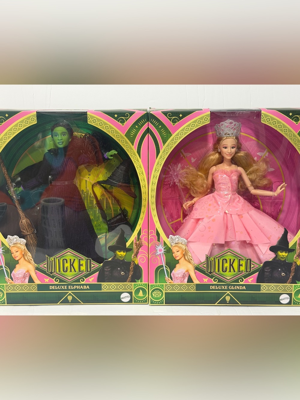 Wicked Deluxe Glinda & Thrillifying Elphaba Thropp Dolls Set NEW SEALED
